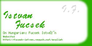 istvan fucsek business card